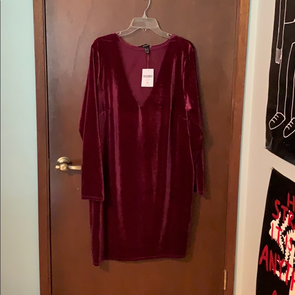90s style velvet mesh long sleeve dress